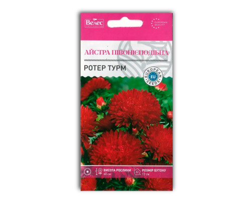 Насіння квітів Айстра Ротер Турм фото